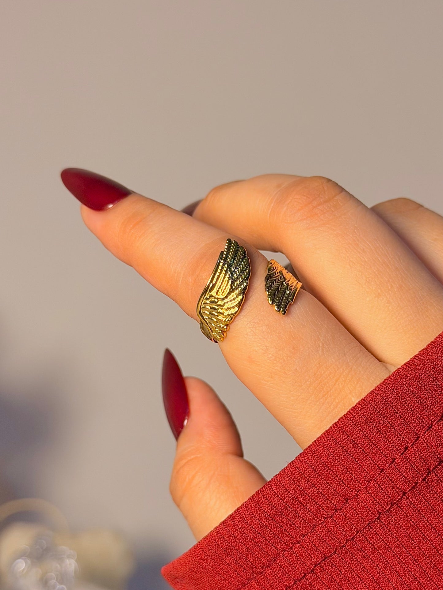 Boho Feather Wrap Ring - Adjustable Nature Inspired Band