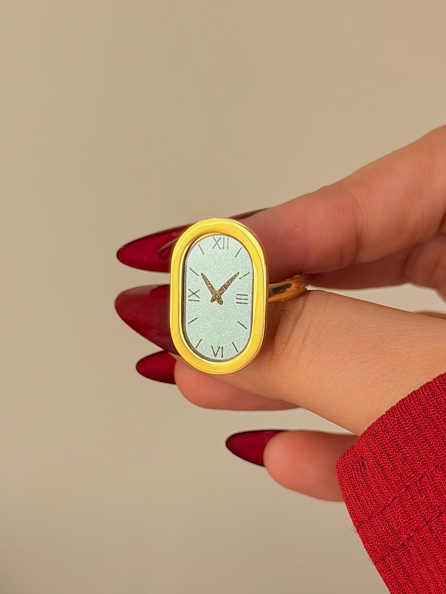 Aesthetic Watch Ring – Non-Functional Gold Fashion Ring