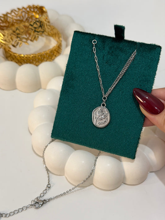 Silver Petal Necklace