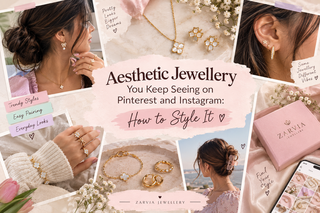 Aesthetic jewellery pieces inspired by Pinterest and Instagram trends