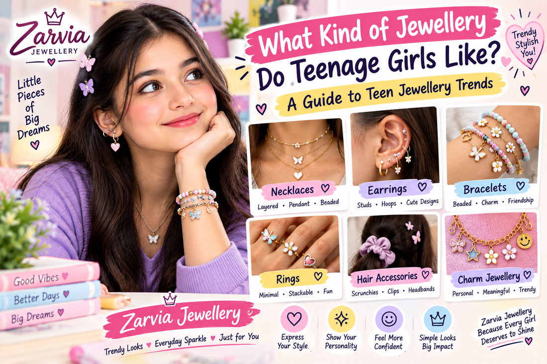 Trendy jewellery styles popular with teenage girls