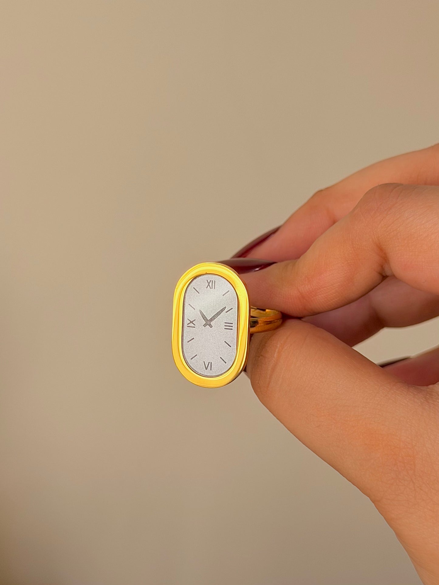 Aesthetic Watch Ring – Non-Functional Gold Fashion Ring