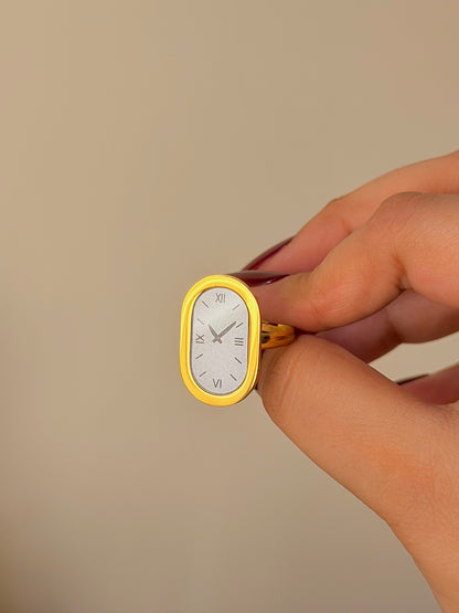 Aesthetic Watch Ring – Non-Functional Gold Fashion Ring