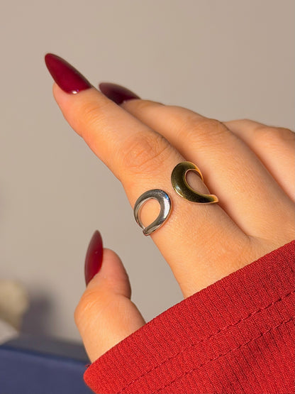 Gold & Silver Wrap Ring - Dual Tone Design