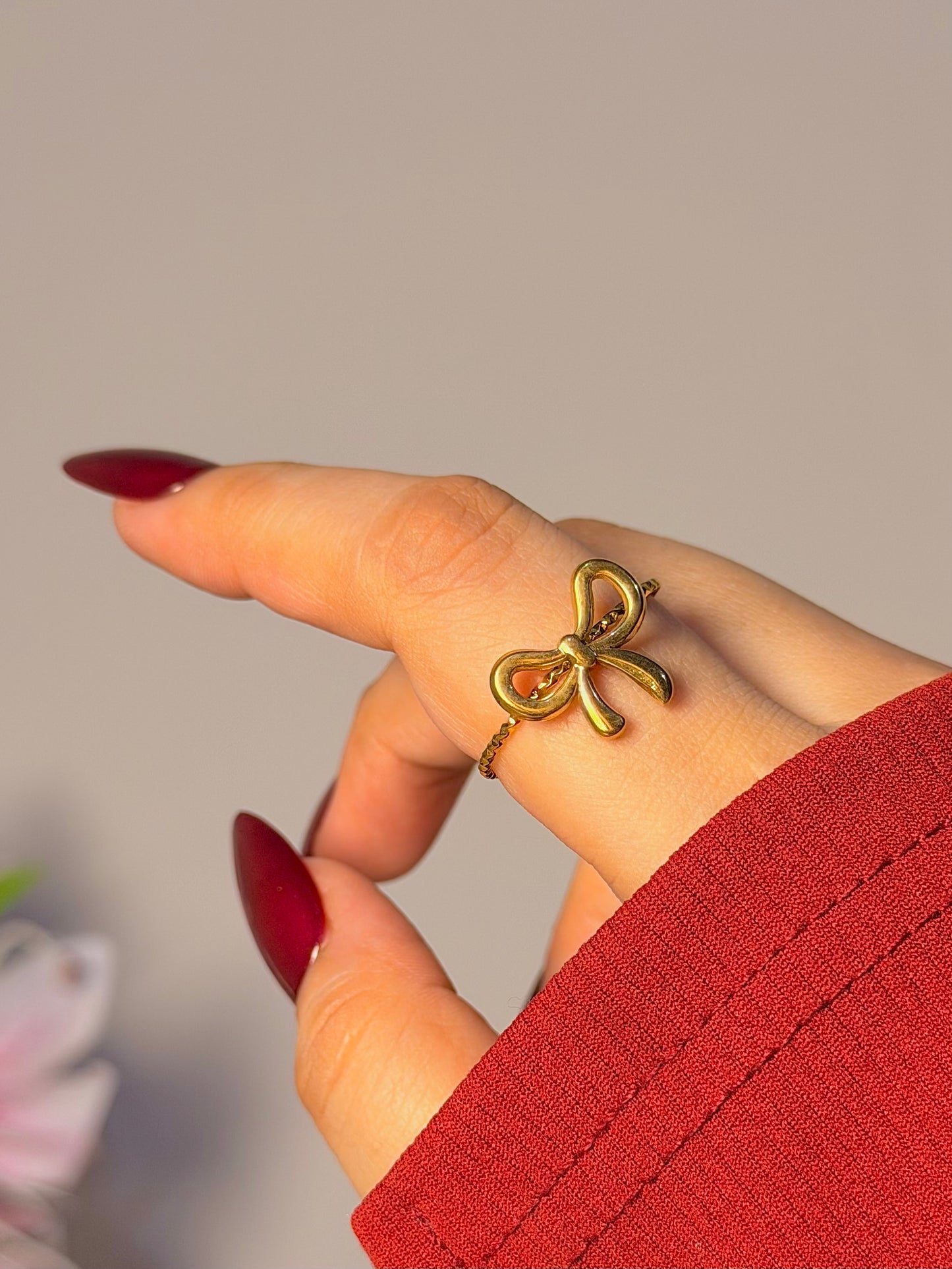 Cute Bow Ring - Minimalist Coquette Bow Ring