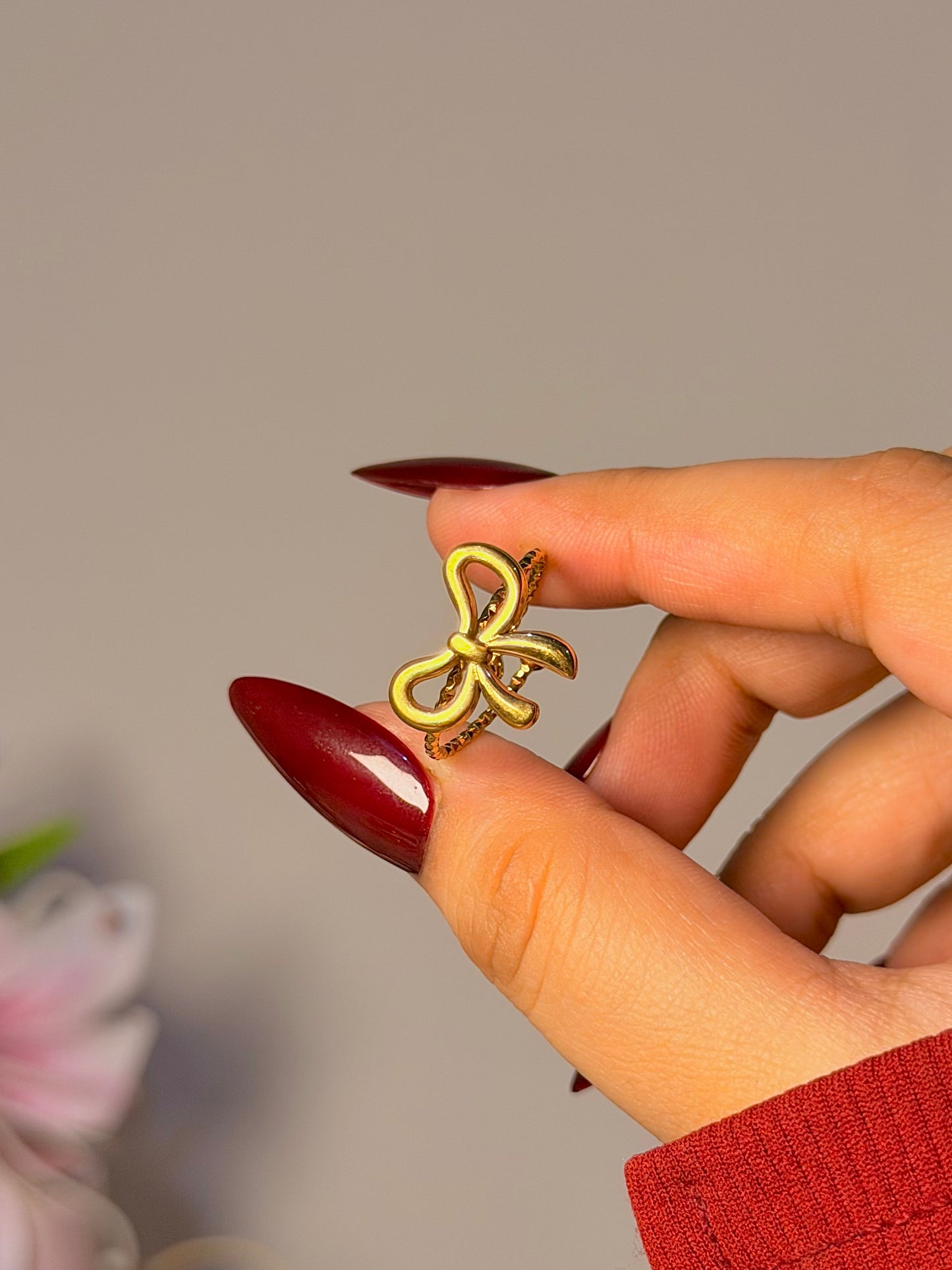 Cute Bow Ring - Minimalist Coquette Bow Ring