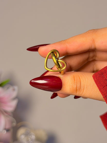Minimalist Open Heart Ring - Modern Abstract Love Ring