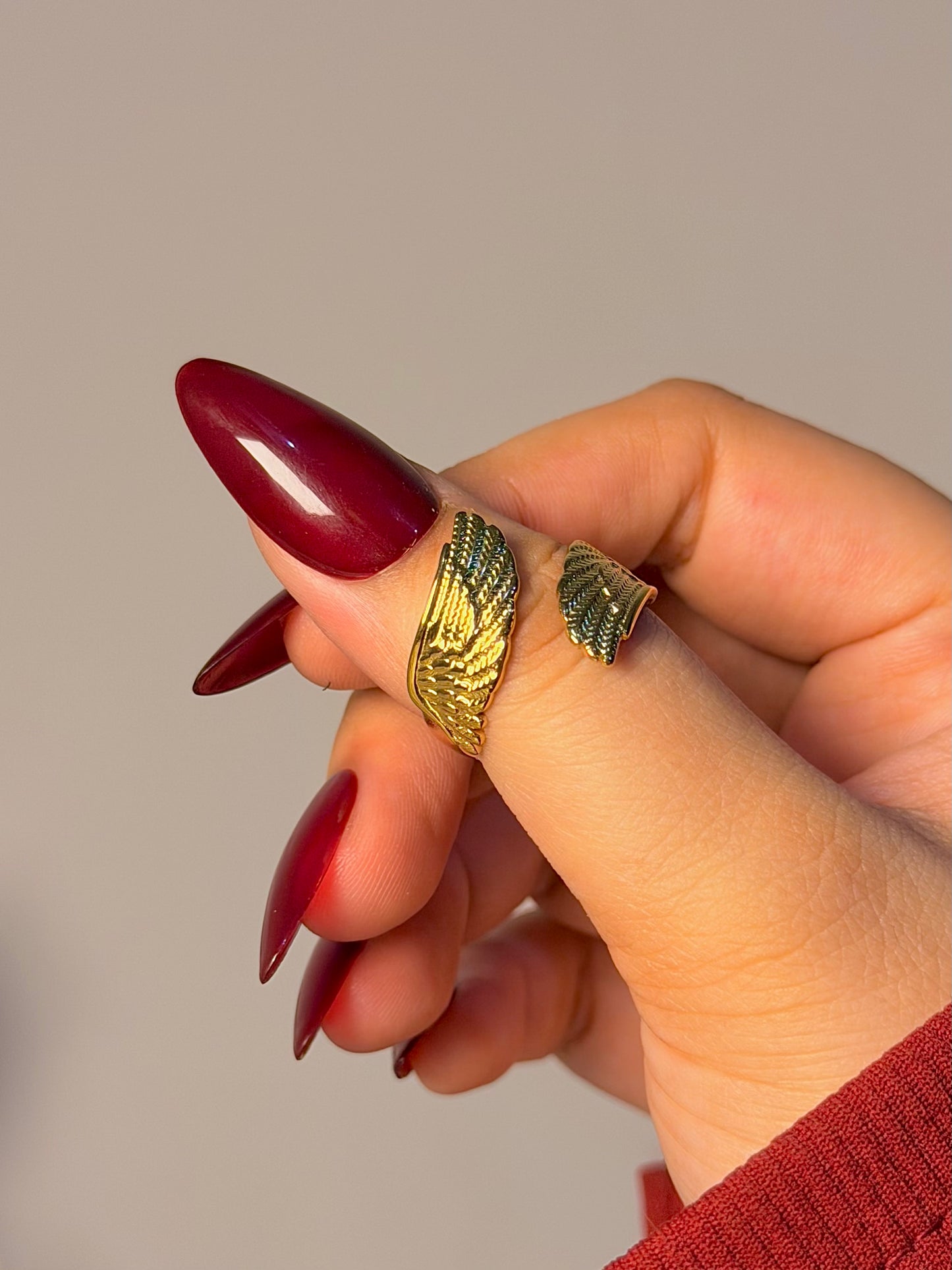 Boho Feather Wrap Ring - Adjustable Nature Inspired Band