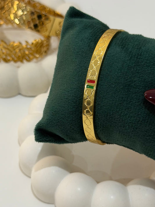 Red and Green Design Bangle