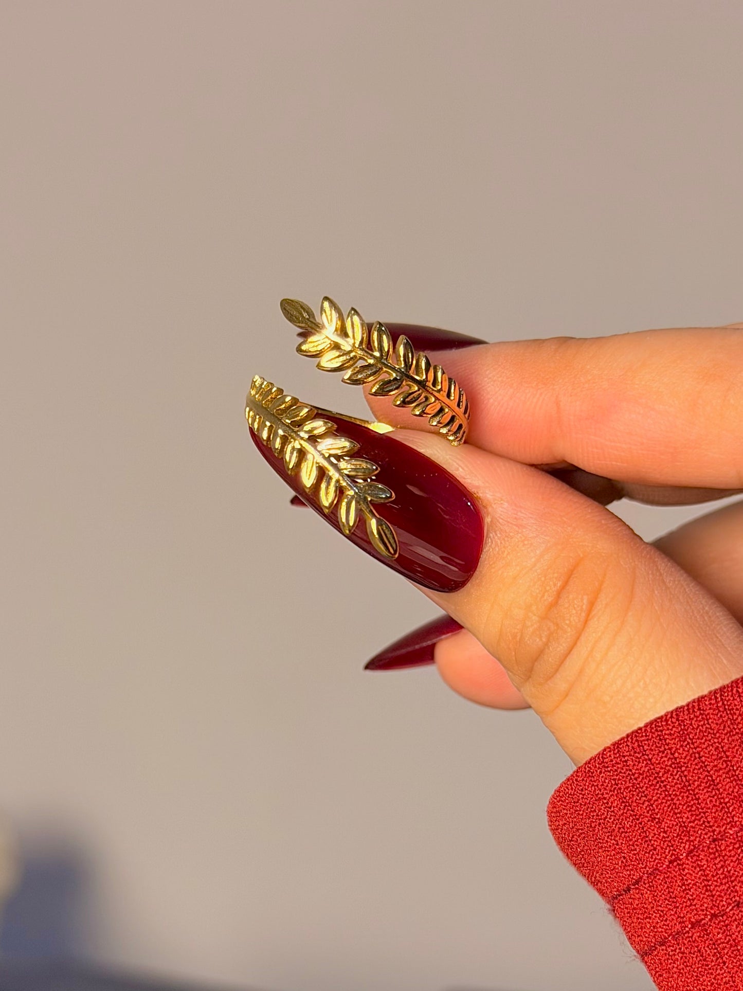 Olive Leaf Wrap Ring - Botanical Inspired Design