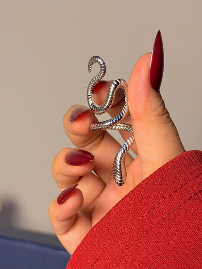 Textured Snake Ring - Coiled Wrap Design
