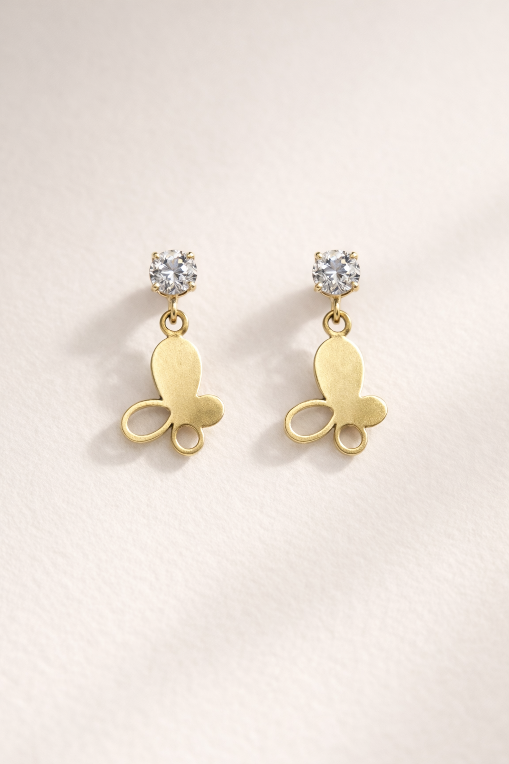 Gold Butterfly 3-Pair Earring Set