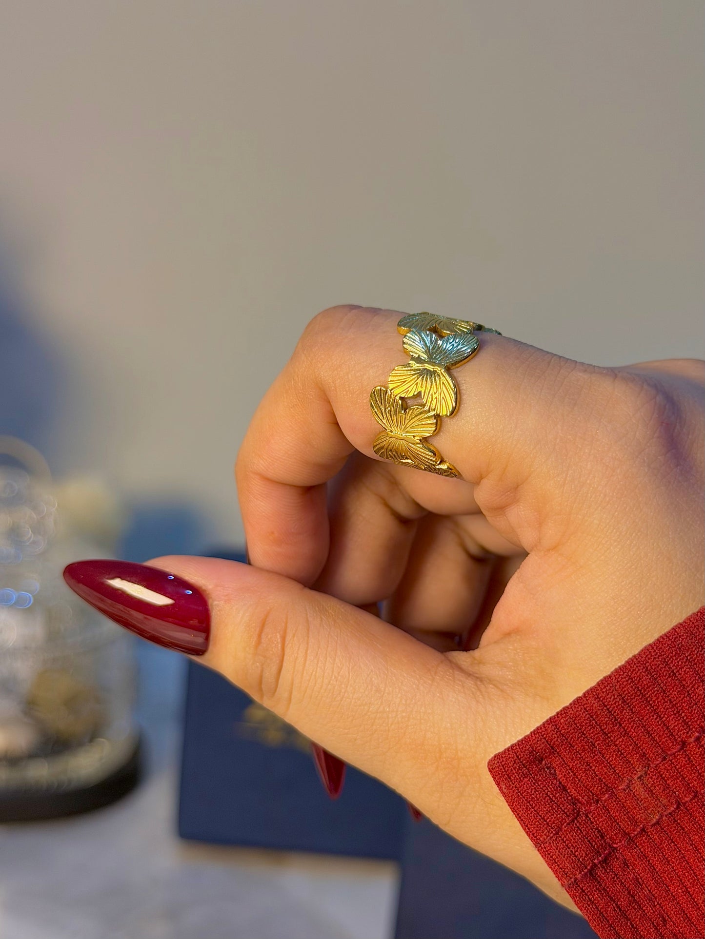 Butterfly Bloom Ring – Gold
