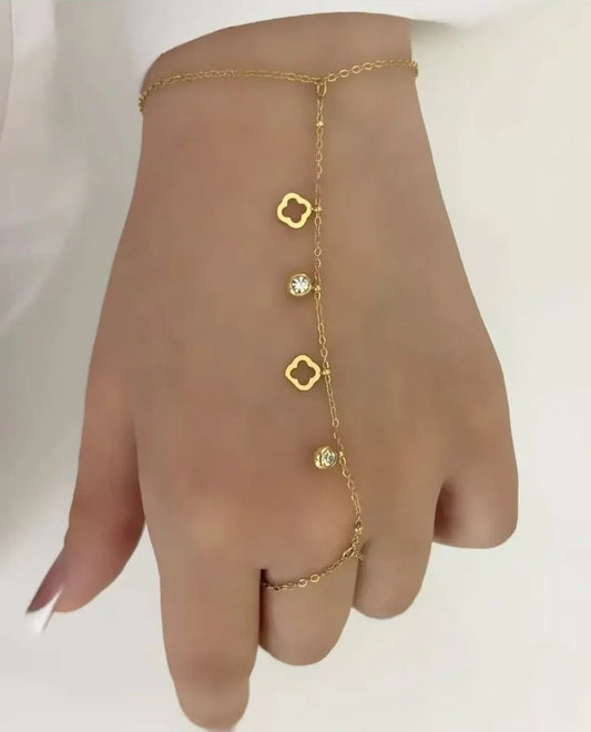 Clover Diamond Hand Chain