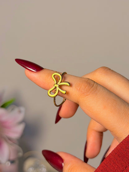 Cute Bow Ring - Minimalist Coquette Bow Ring
