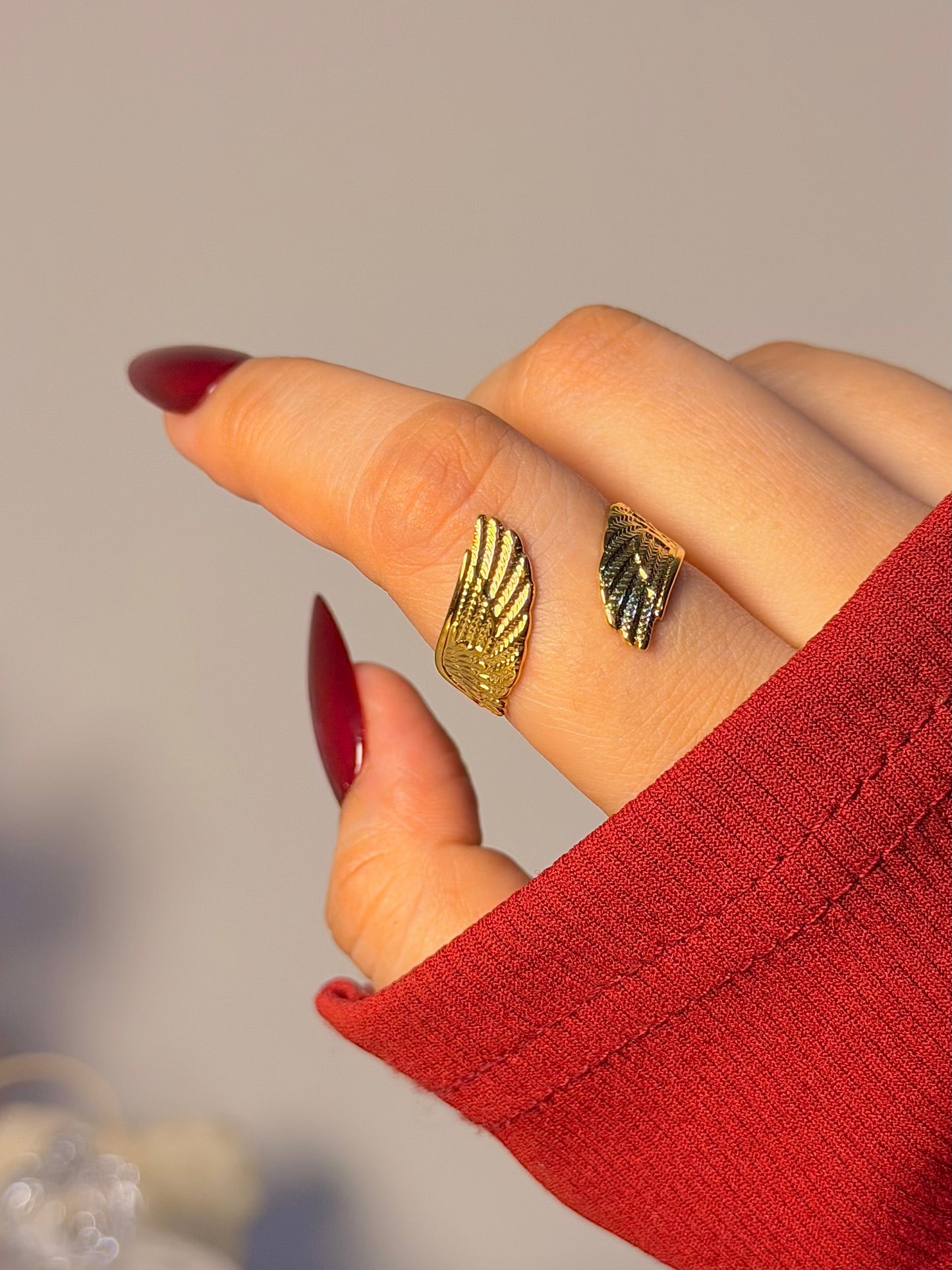 Boho Feather Wrap Ring - Adjustable Nature Inspired Band
