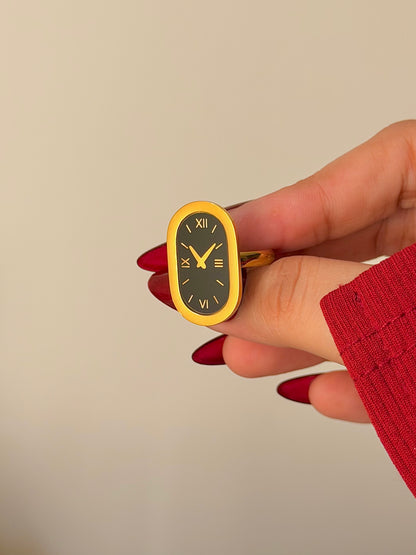 Aesthetic Watch Ring – Non-Functional Gold Fashion Ring