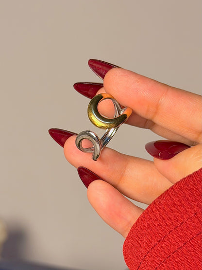 Gold & Silver Wrap Ring - Dual Tone Design