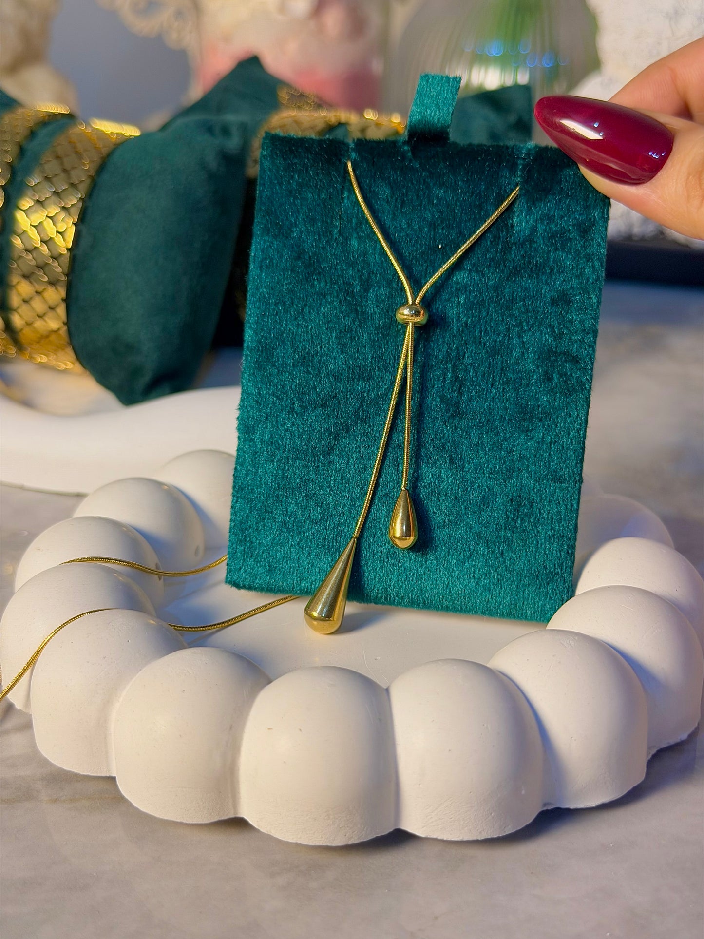 Adjustable Drop Tassel Necklace