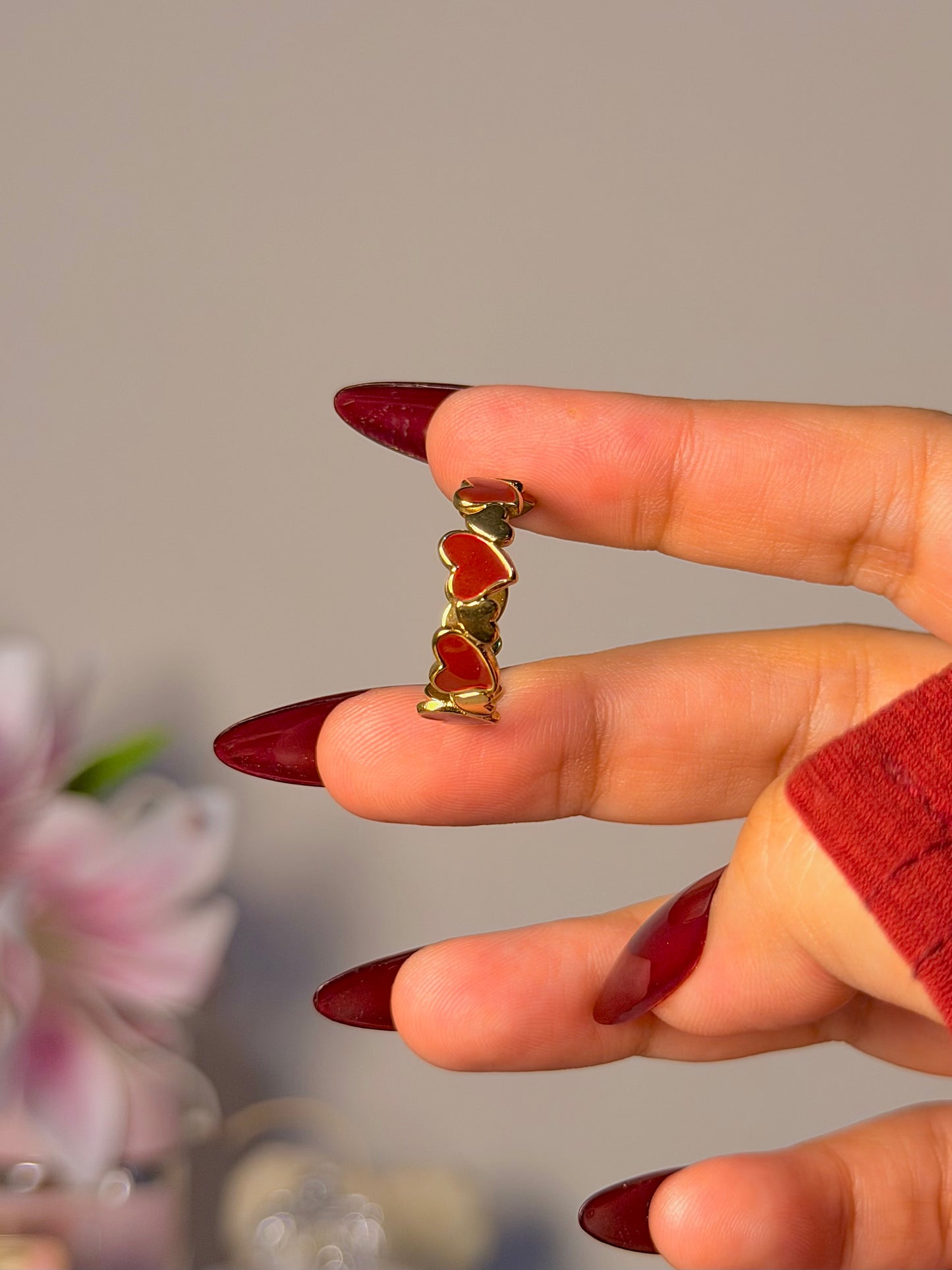 Sweetheart Heart Band Ring - Romantic Everyday Stackable Ring