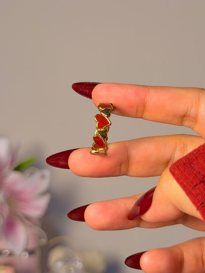 Sweetheart Heart Band Ring - Romantic Everyday Stackable Ring