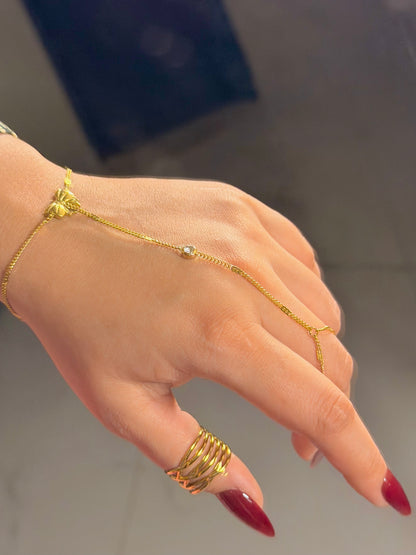 Luxe Knot Hand Chain Bracelet