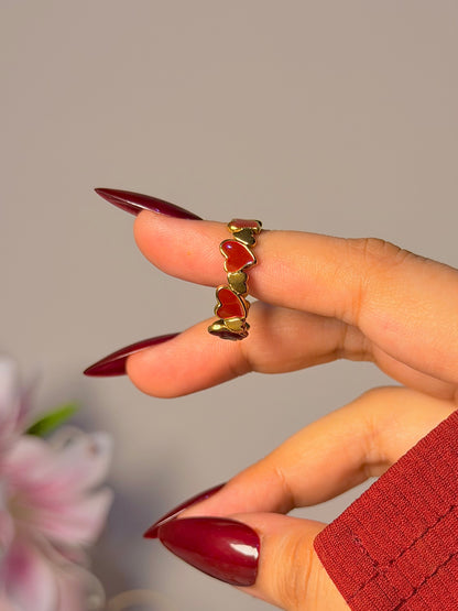 Sweetheart Heart Band Ring - Romantic Everyday Stackable Ring