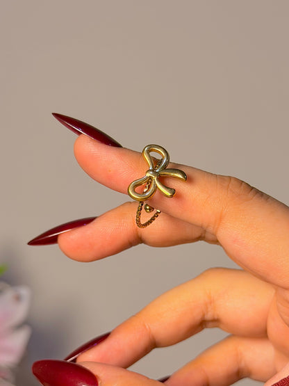 Cute Bow Ring - Minimalist Coquette Bow Ring