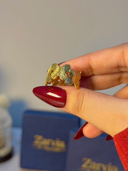 Butterfly Bloom Ring – Gold