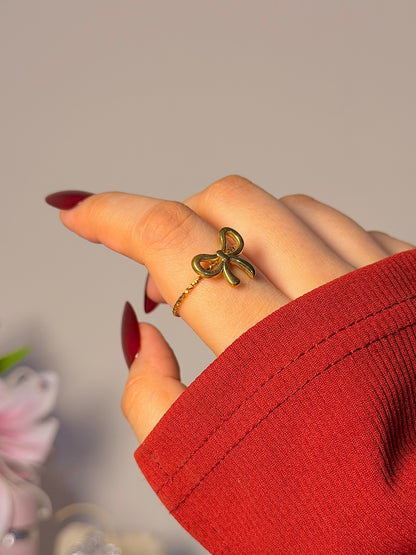 Cute Bow Ring - Minimalist Coquette Bow Ring