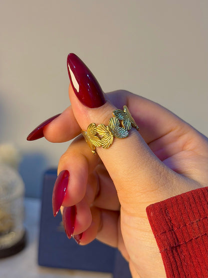 Butterfly Bloom Ring – Gold