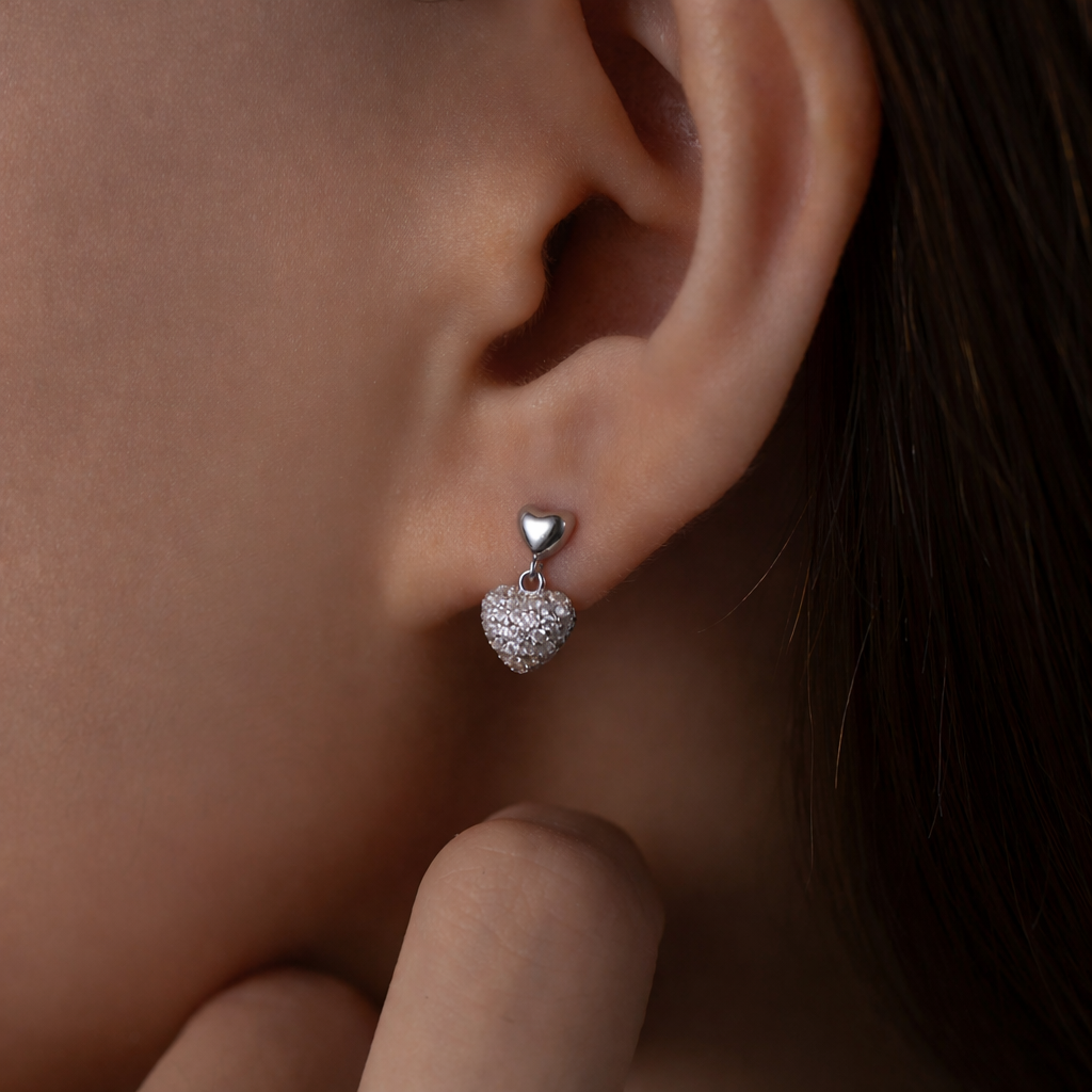 Crystal Heart Earrings