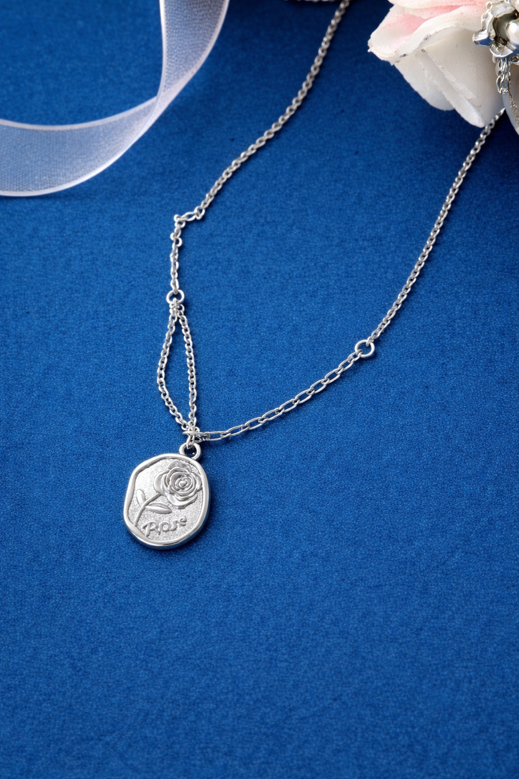 Silver Petal Necklace