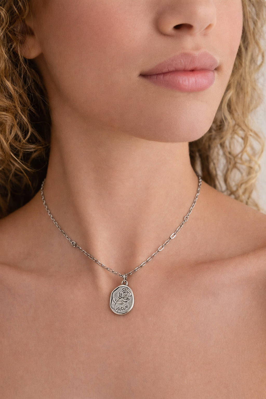 Silver Petal Necklace