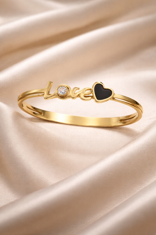 Elegant Love Design Metal Bangle