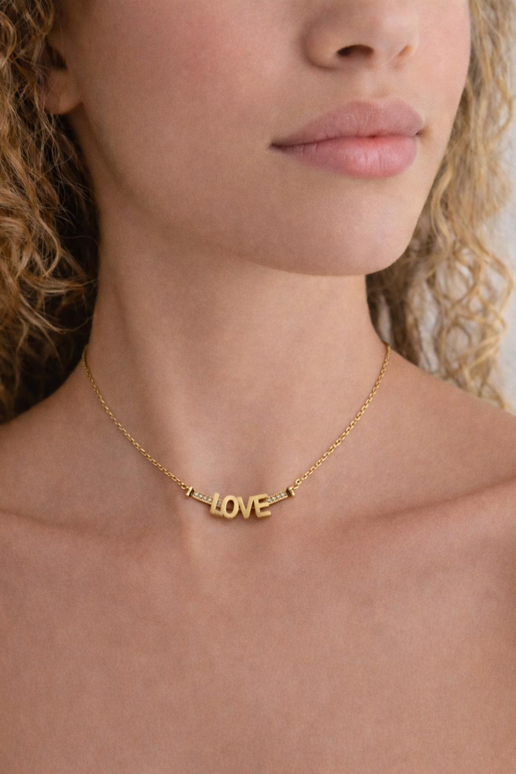 Minimal Love Pendant Necklace