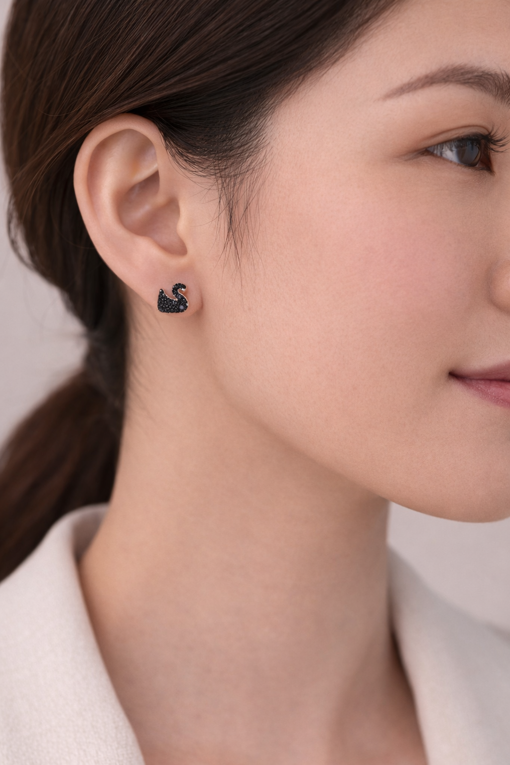 Swan Crystal Stud Earrings