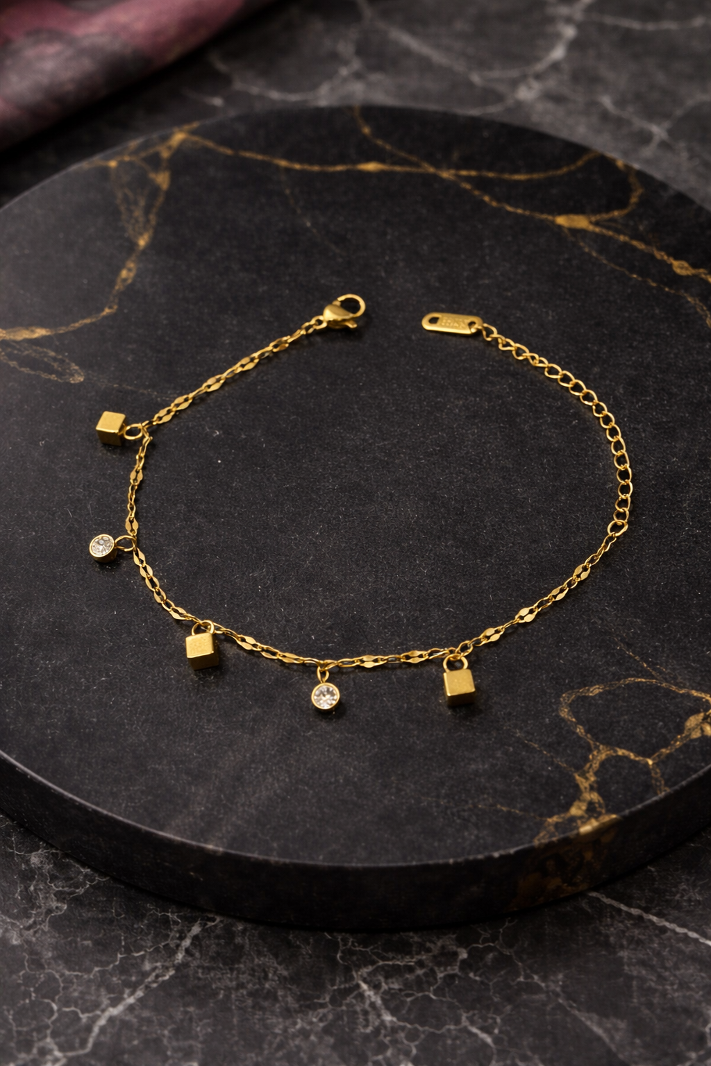 Luxurious Gold Charm Bracelet