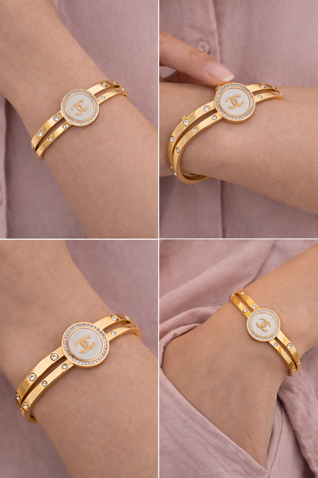 Luxury Golden Signature Bangle Bracelet