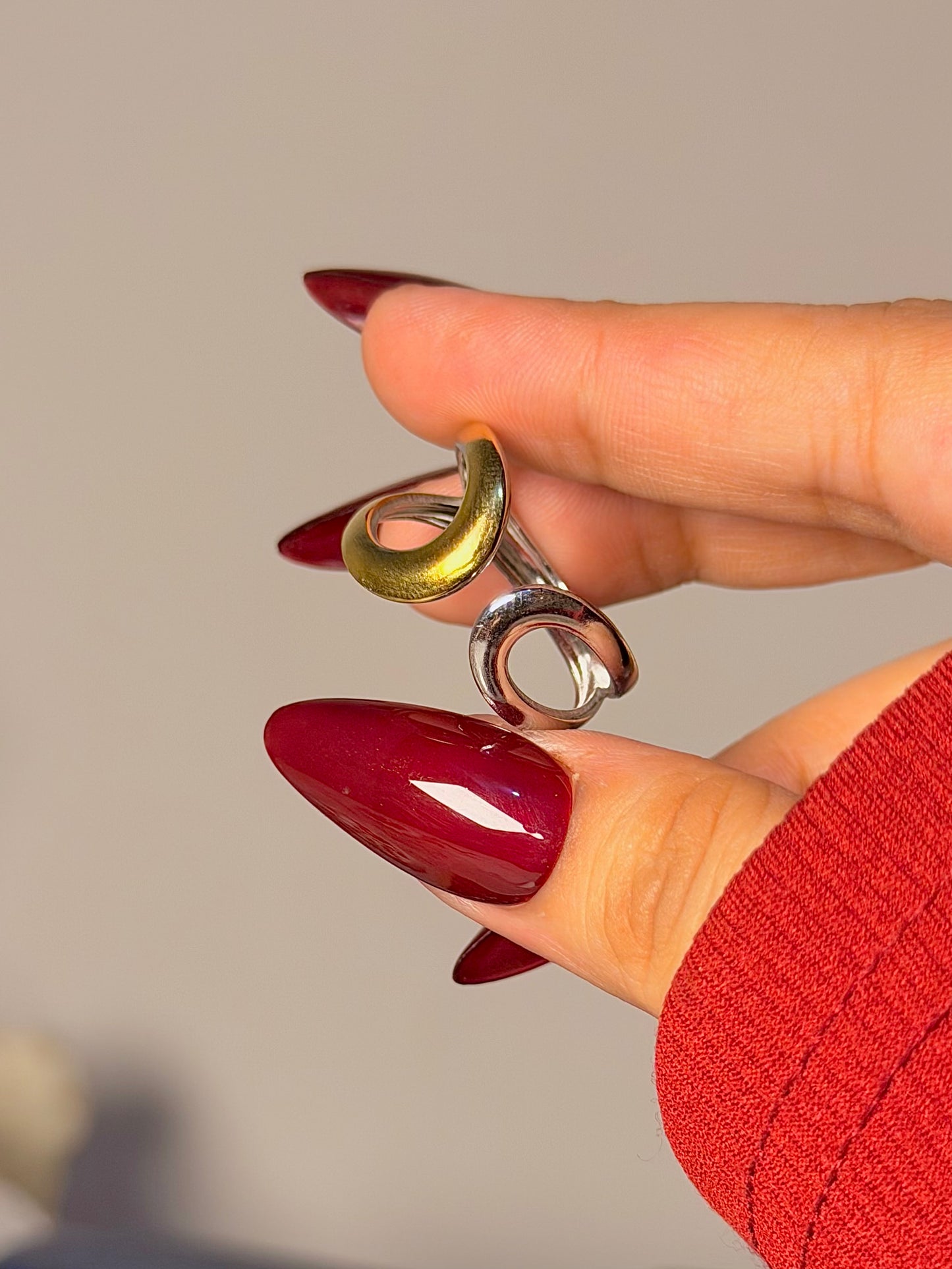 Gold & Silver Wrap Ring - Dual Tone Design