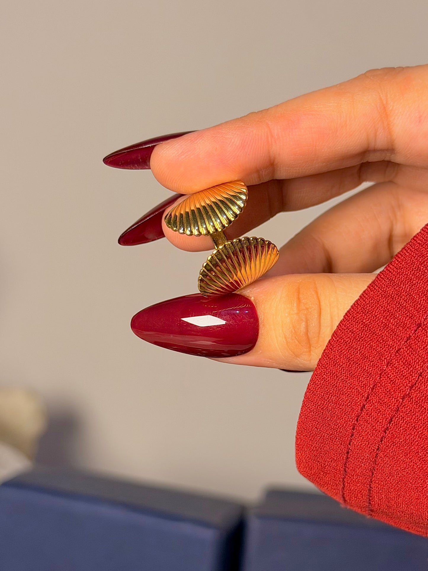 Ribbed Dome Ring - Bold Textured Design
