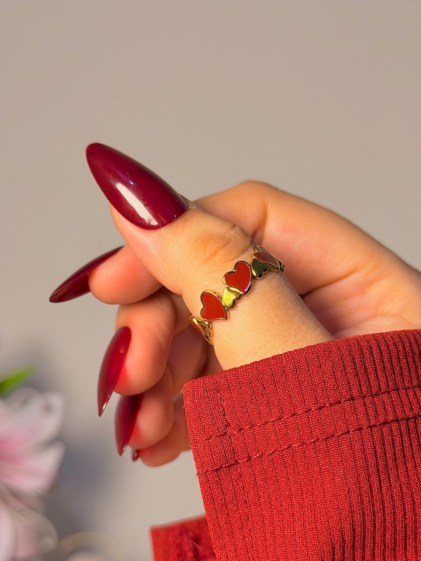Sweetheart Heart Band Ring - Romantic Everyday Stackable Ring