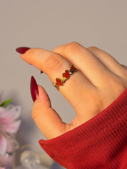 Sweetheart Heart Band Ring - Romantic Everyday Stackable Ring