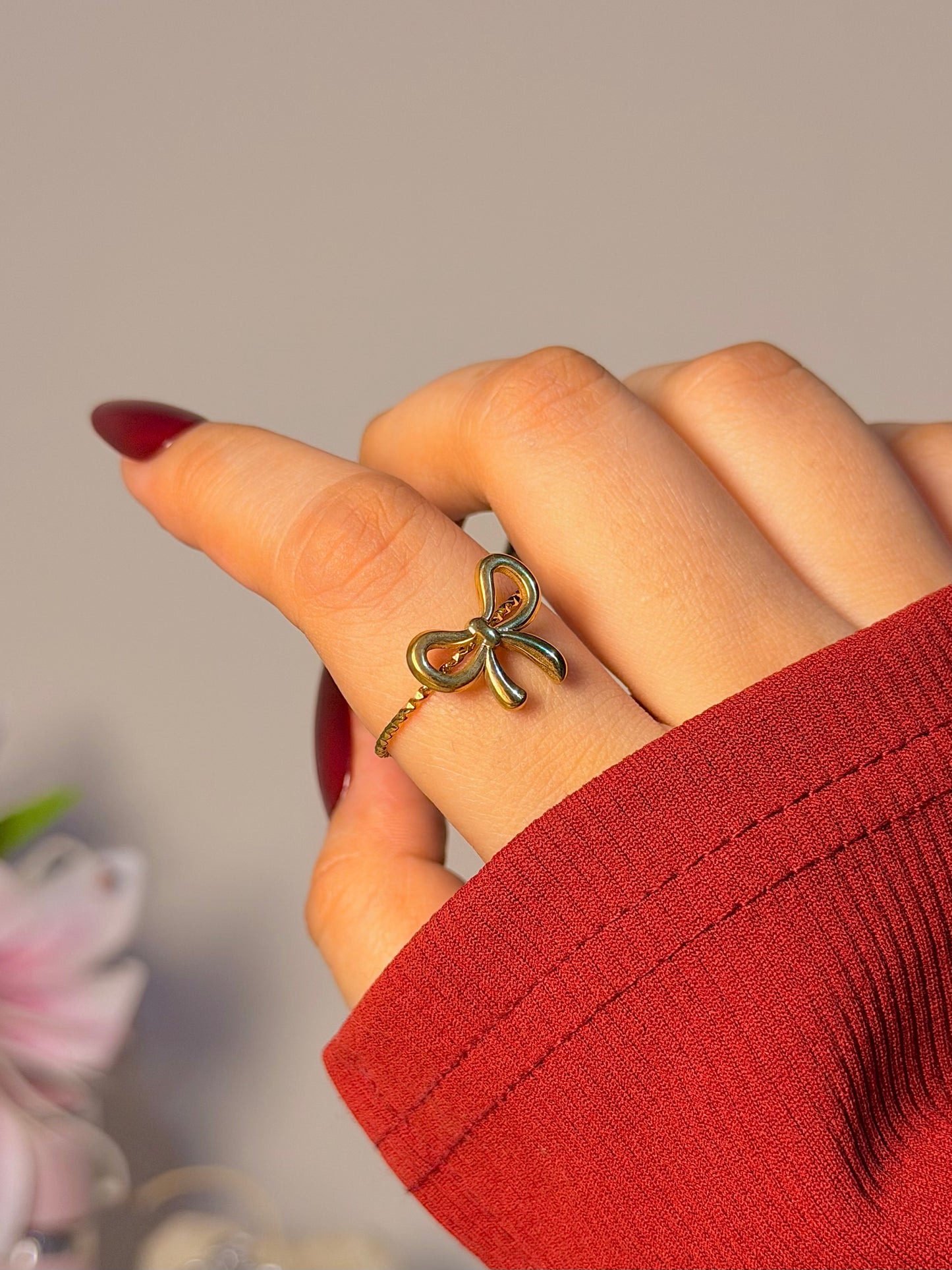 Cute Bow Ring - Minimalist Coquette Bow Ring