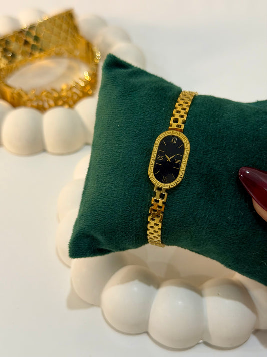Elegant Gold Bangle Watch (Non-Functional)