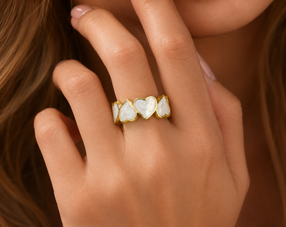 Minimal Heart Ring – Elegant Gold Everyday Statement