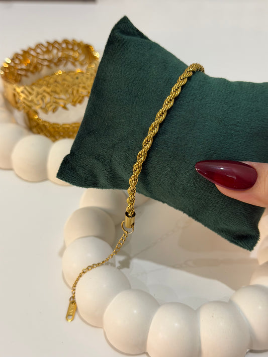 Gold Rope Chain Bracelet