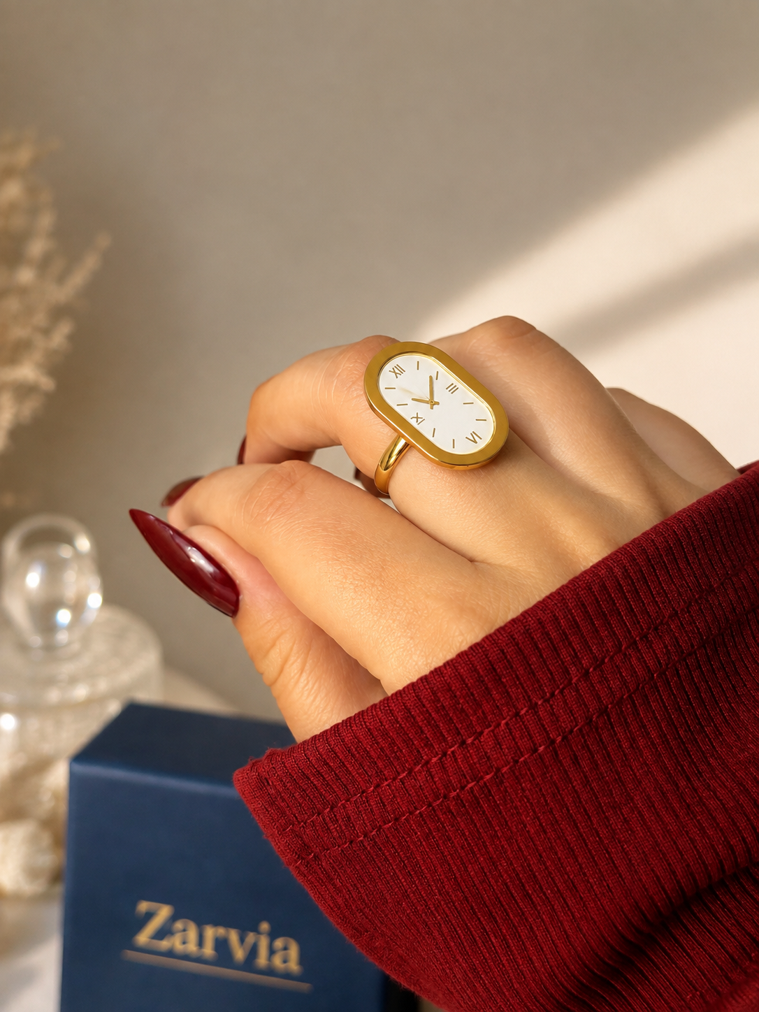 Aesthetic Watch Ring – Non-Functional Gold Fashion Ring