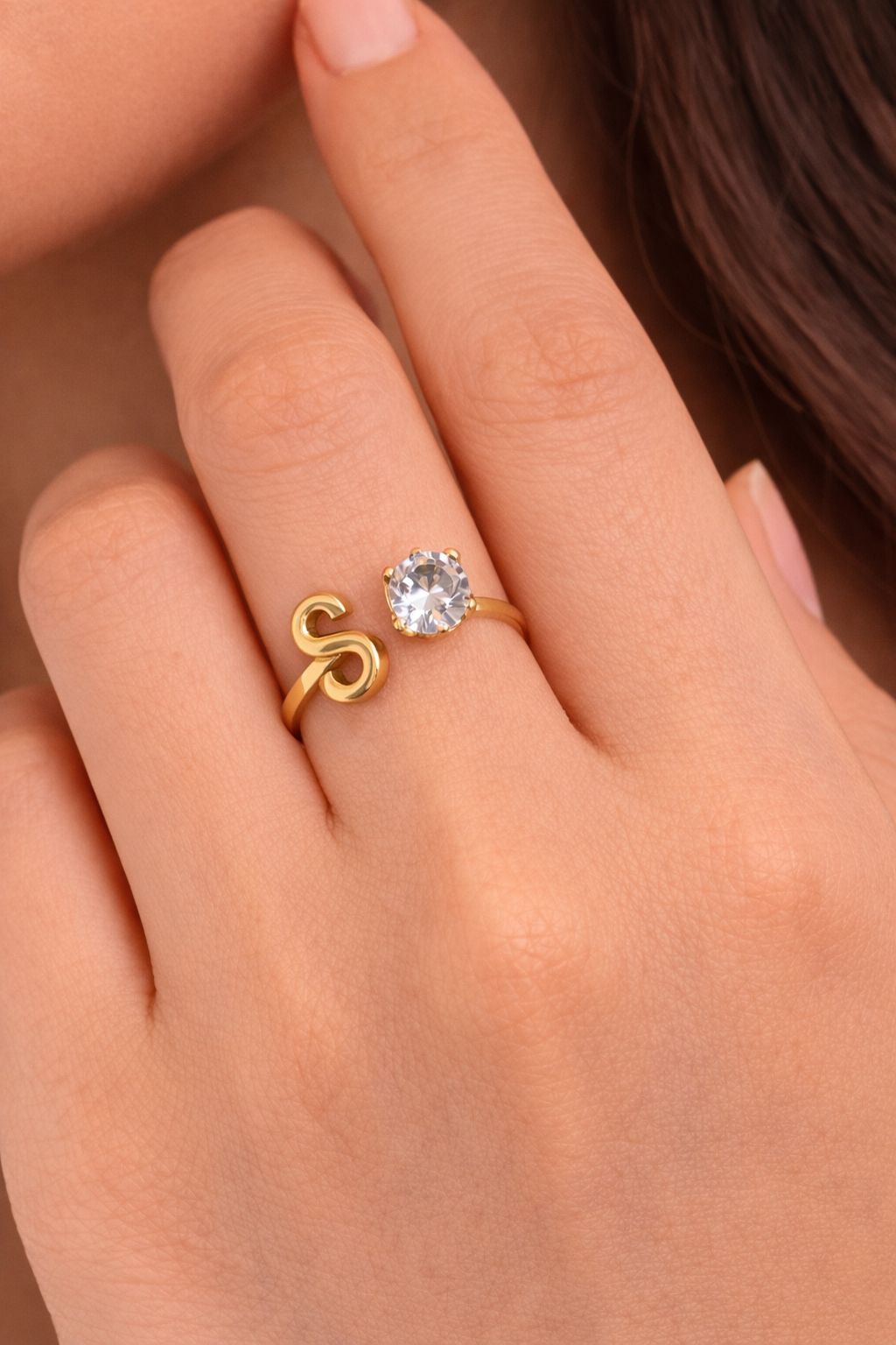 Elegant Letter Ring