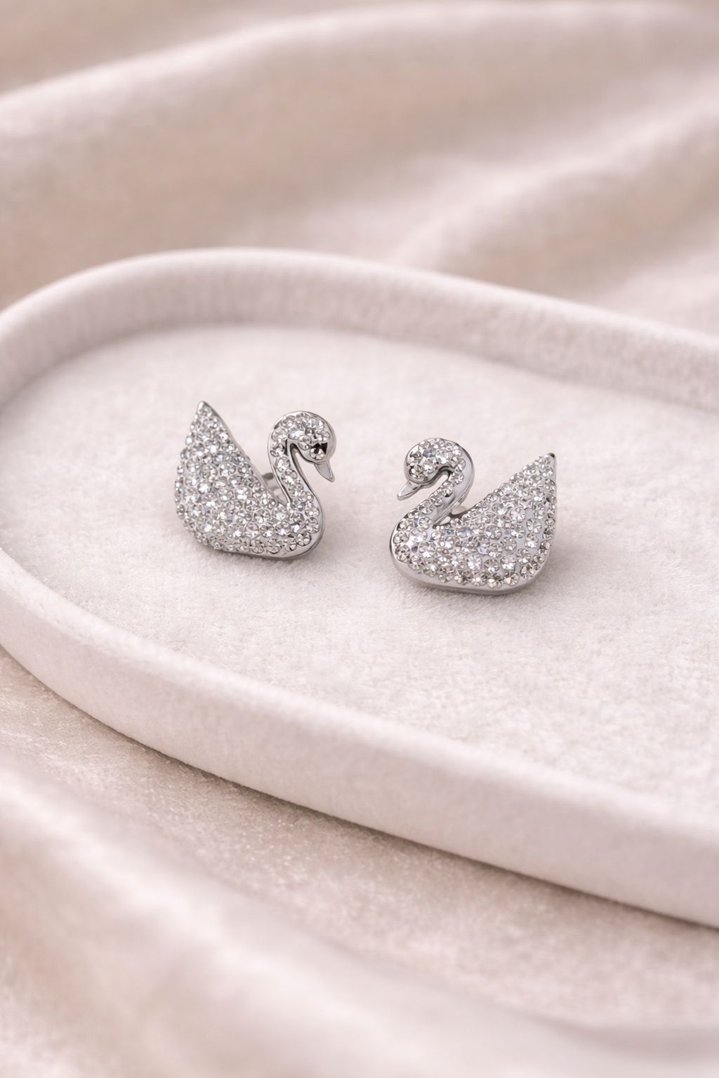 Swan Crystal Stud Earrings